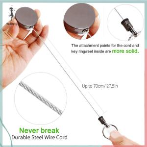 🔥ส่วนลด 10 บาท สำหรับการซื้อ 1 ชิ้น🔥ราคาถูก พวงกุญแจลวดดึงดึงได้ ป้ายชื่อแบบดึงได้เชือกห้อยป้ายป้ายชื่อป้ายชื่อบัตรดึงง่ายต่อการดึงห่วงยืดหยุ่นเชือก