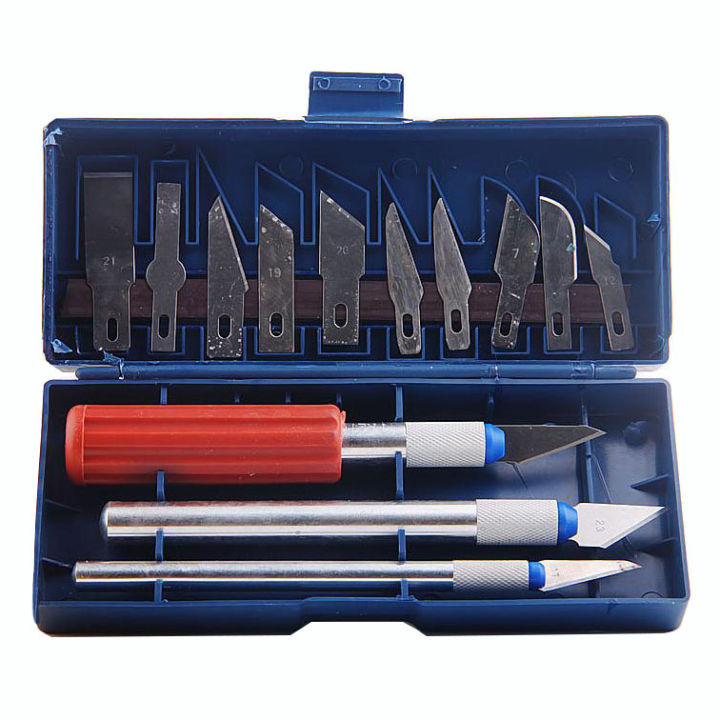 [ NEW ] TERMURAH 13 In 1 Set Pisau Cutter Alat Ukir Seni Pahat Kayu ...
