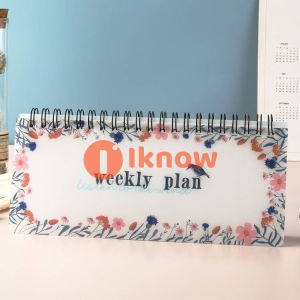 Tôi Biết nhỏ tươi Vòng hoa lịch trăng tearable hàng tuần cuốn sách lịch trình kế hoạch xách tay cuộn dây lật lên máy tính xách tay