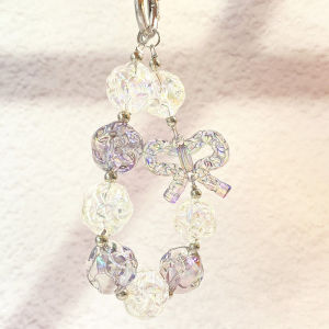 O-KAY Gantungan HP Korea Motif CRYSTAL RIBBON Gantungan Gelang / Gantungan Tas