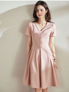 Đầm dự tiệc đen hồng trẻ trung dáng xòe tròn trẻ trung năng động