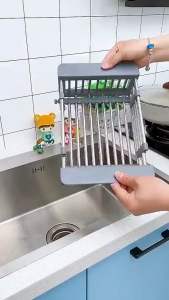 Rổ để ngang chậu rửa chén Rổ thông minh để ngang chậu rửa bát Rổ ráo nước chậu rửa bát Rổ ráo nước thông minh