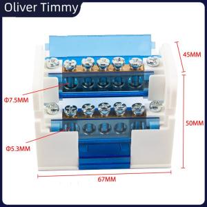 [Oliver Timmy] กล่องกระจายพลังงานแบบแยกส่วนบล็อกเชื่อมต่อเทอร์มินัลบล็อกราง DIN WKH207