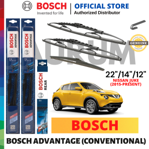 Bosch Advantage Wiper Blade set for Nissan Juke 2015-Present (22/14/12) 3pcs