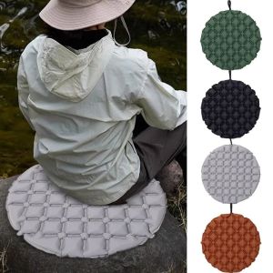 WARMIE Portable Inflatable Seat Cushion Waterproof Foldable Camping Chair Mat Round Quick Inflate Air Sitting Pad Stadium
