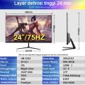 24-inci  27-inci layar LED lengkung ultra-tipis layar komputer desktop gaming 1080P VGA + HDMI monitor resolusi tinggi. 