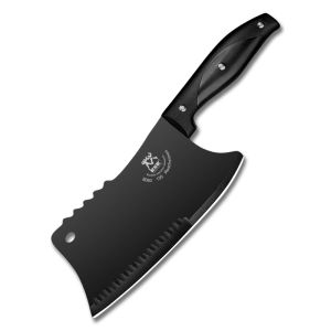 Household kitchen knife chopping dual-purpose bone chopping bone knife sharp kitchen knife black steel chopping dual-purpose kitchen knife spot