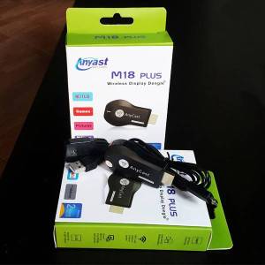 Anycast M18 Plus HDMI WIFI Display ส่งภาพและเสียงจากมือถือไปยังทีวีแบบไร้สาย ใช้ได้​กับมือถือทุกรุ่นทุกยี่ห้อ ดูNetflixและDisney hotstarได้