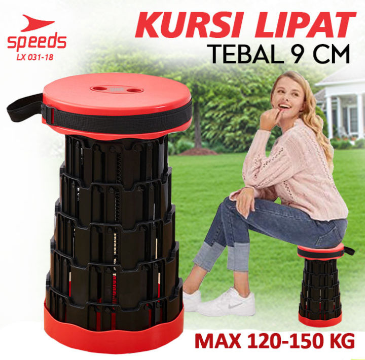 SPEEDS Kursi Lipat Portable Bangku Lipat Kursi Lipat Outdoor Kursi ...