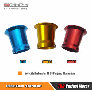 Corong Karbu PE 28 Panjang Velocity Filter TRG Untuk Karburator PE 28