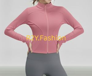 Jacket Olahraga Wanita Sporty Anti Uv Lengan Panjang Polos Untuk Joging/Gym/Fitness Sport/zumba/Yoga