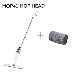 Water Spray Mop for Floor 360°Rotating Flat Mop Wet Dry Dual Use Jet Mops with Reusable Microfiber Mop Cloth 350ml Tank Spraying Sweeper Cleaning Tool