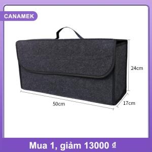 【CANAMEK】 Thân cây xe mềm tổ chức cảm thấy hộp lưu trữ phụ kiện lớn chống trượt ngăn khởi động lưu trữ Tổ Chức Công cụ lưu trữ xe Túi