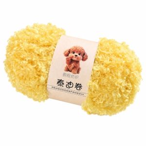 OWMXZL Len vòng Sợi xoăn Mềm mại bông xốp 50g/cuộn Sợi Chenille Ấm cúng Sợi len làm tóc búp bê Đồ chơi nhồi bông móc len