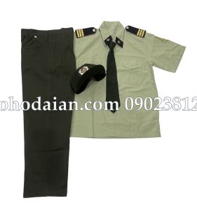 Quần áo bảo vệ màu xanh rêu (quần kaki thành công - áo vải ford thoáng mát) đầy đủ phụ kiện