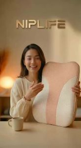 Ready Stock NIPLIFE Wireless Rechargeable Massage Pillow Multifunction Electric Back & Waist Massage Cushion Home Office