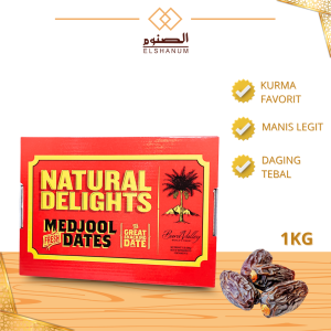 Kurma Medjool Natural Delight JUMBO Original 1kg / kurma Medjool Fresh Dates / SHABANI STORE