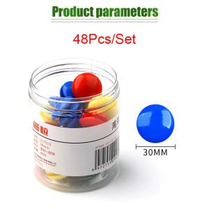 48Pcs/Set Magnet Papan Tulis Kancing Pin/ Kancing Magnet Berwarna Untuk Pengajaran/Warna Warni Magnet Kulkas