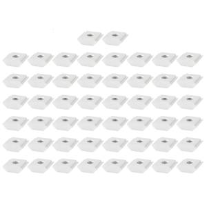 50Pcs T-NutsM8 T-Slot Nut Hammer Heads Fastener Nut Aluminium Alloy Assortment Kit for Aluminum Profile