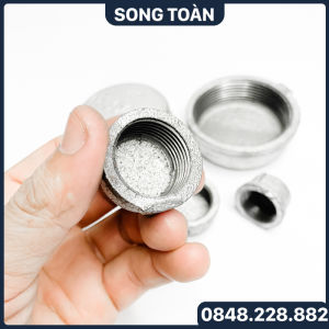 Đầu Bịt Ren Trong Mạ Kẽm Nút Bịt Ren Trong Sắt Mạ Kẽm Phi 21 27 34 42 49 60
