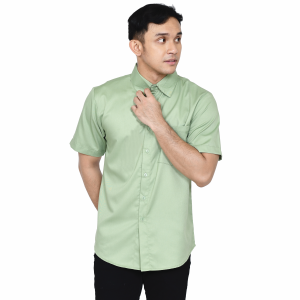 Kemeja Pria Dewasa Polos Lengan Pendek Katun Toyobo