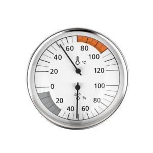 Industrial Aluminum Sauna Thermometers Hygrometer Tool For Room Rustproof Construction Easy to Read Dials Display
