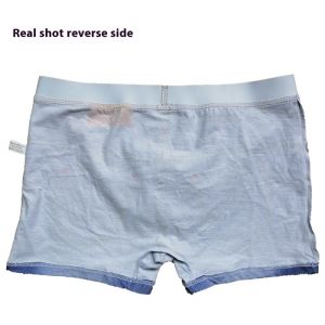 Laz johnn đồ lót denim nam gợi cảm thoáng khí cotton Tuổi Teen Quần soóc Boxer hợp thời trang