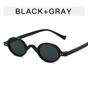 JN IMPRESSION European and American Trendy Punk Small Round Rice Nail Frame Sunglasses Fashion Ocean Film Anti UV Sunglasses for Men and Women