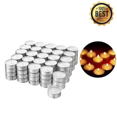 酥油燈/酥油蠟燭 50/100顆裝 Smokeless Tea Light Candle Butter Lamp High Quality 4/8 Hours Aluminum Shell Ghee Candle 寶蓮華 100%純植物酥油