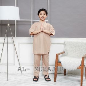 Setelan koko muslim anak lengan pendek / koko ZIDAN celana panjang bahan nyaman dan adem