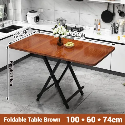 LALA Dining Table Foldable Installation Thickening Square Table chair Set Household Small Unit Simple Table Portable Space Saving