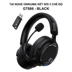 Tai Nghe Onikuma GT886 - Tai Nghe Chụp Tai Kết Nối 3 Chế Độ Kèm Đèn Led RGB Đẹp Mắt