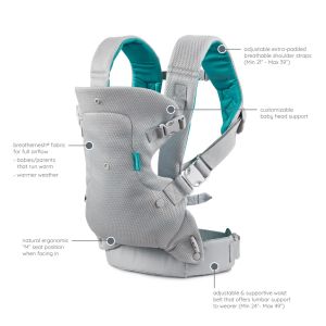 【COD】Baby Carrier  Flip 4-in-1 Light   Airy Convertible Carrier (with COOL Breathemesh Fabric Design) - Ergonomic Baby Carrier