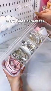 Just Put It In A Box and Its Done! Data Cable Storage Box Desktop Organizer Helper