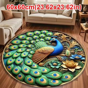 OWTWO Special-shaped Pea Carpet Soft Non-slip Pea Mat Durable 60x60cm/100x100cm Bathroom Floor Mat for Living Room Tea Table Bedside