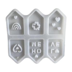 Khuôn silicon Cho Crafting Mini Hollow Nhà Phụ Kiện Đúc Khuôn Nhựa Đúc Bê Tông Khuôn làm bánh xà phòng Cho Nhà Decors