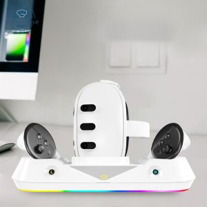Oculus Quest 3 Controller Charging Station with Dual 1800mAh Batteries for Stable Power Supply
