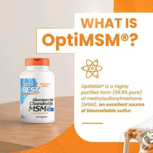Viên Uống Bổ Xương Khớp Doctor’s Best Glucosamine Chondroitin MSM With Optimsm Thuần Chay - - Giúp tăng cường độ bền của các mô liên kết hỗ trợ phục hồi sau chấn thương và cải thiện sức khỏe tổng thể của xương và khớp. - OptiMSM là một dạng MSM tinh k