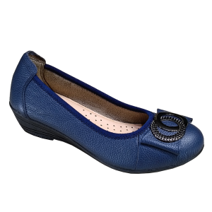 Giày Nữ Búp Bê Đế Xuồng TiTi ĐÔ Da Bò Thật Thời Trang Cao Cấp 5cm GBBN2047