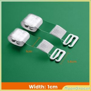 M.G.【Ready in Stock】 Transparent Invisible Non-Slip Underwear Bra Straps Width 0.1cm/1cm/1.2cm/1.5cm/1.8cm
