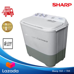 Mesin Cuci 2 Tabung SHARP ES T68 MW / 70 MW 7 KG Cuci dan Pengering