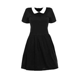 [ Spot Goods ] The Adams Family cos Wednesday Addams black dress for Halloween cosplay Clothing