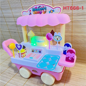 Đồ Chơi Trẻ Em - Hộp xe bán kem có đèn nhạc cho bé HT666-1