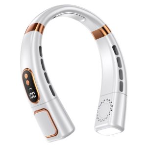 INOVAGEN Portable Hanging Neck FanBladeless Fan with Adjustable Night LampUSB Rechargeable Mute Sports Fan Hands Free