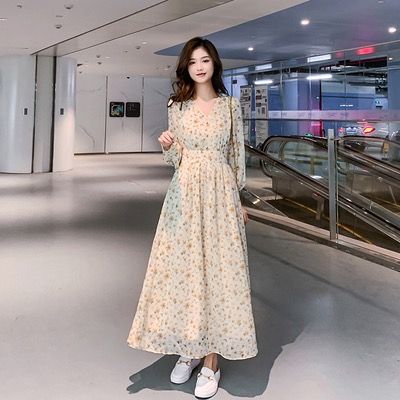 Long dress deals korean style