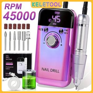 45000RPM portable electric nail drill portable nail cleaner UV gel nail polishing machine nail grinder