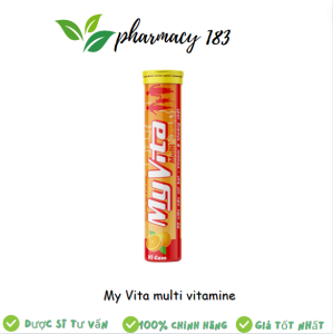 Viên sủi Myvita Multi vị cam bổ sung vitamin và khoáng chất tăng đề kháng tuýp 20 viên