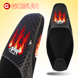 APR Seat Cover Flame Carbon Design | Universal Fit for Mio i 125/M3 | Mio Soulty/Amore/Sporty | Click V1234 | Sniper | Raider | Shogun 125 | Beat fi/Carb Premium Heavy Duty High Quality Motorcycle Seat Cover with Color Variants -ORIGINAL BY BOSS ALPHON
