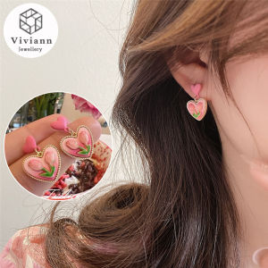 Viviann Vintage Heart Earrings Delicate Earrings Love Heart Drop Earrings  For Women Girls Party Travel Jewelry 925 silver needle Fine Earrings Gifts For Women Lady Girls