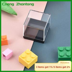 Cneng 1Pc Storage Boxes Lids Display Clear Container Specimen Mini Square Cube Acrylic Case Rough Mineral Standard
